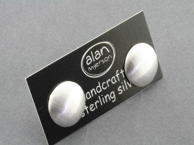Brushed Smartie Stud Earrings - Sterling Silver 925 Hypoallergenic Jewelry for Women - Perfect for Everyday Wear, Parties & Gifts