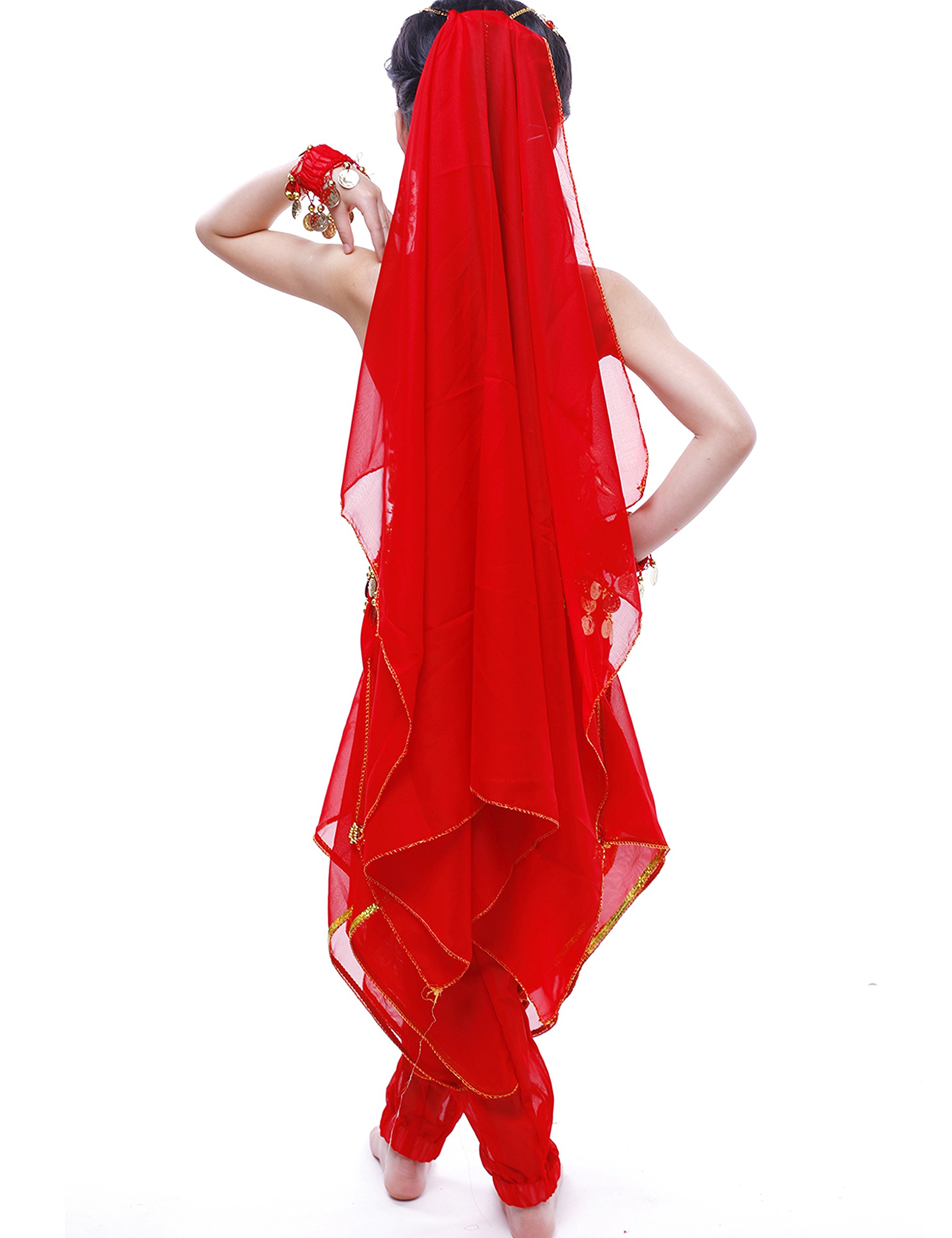 Astage Girls Genie Costume - Indian Belly Dance Outfit, Arabian Princess Halloween Costume for Kids & Teens - Perfect for Halloween Parties, Cosplay & Dress-Up