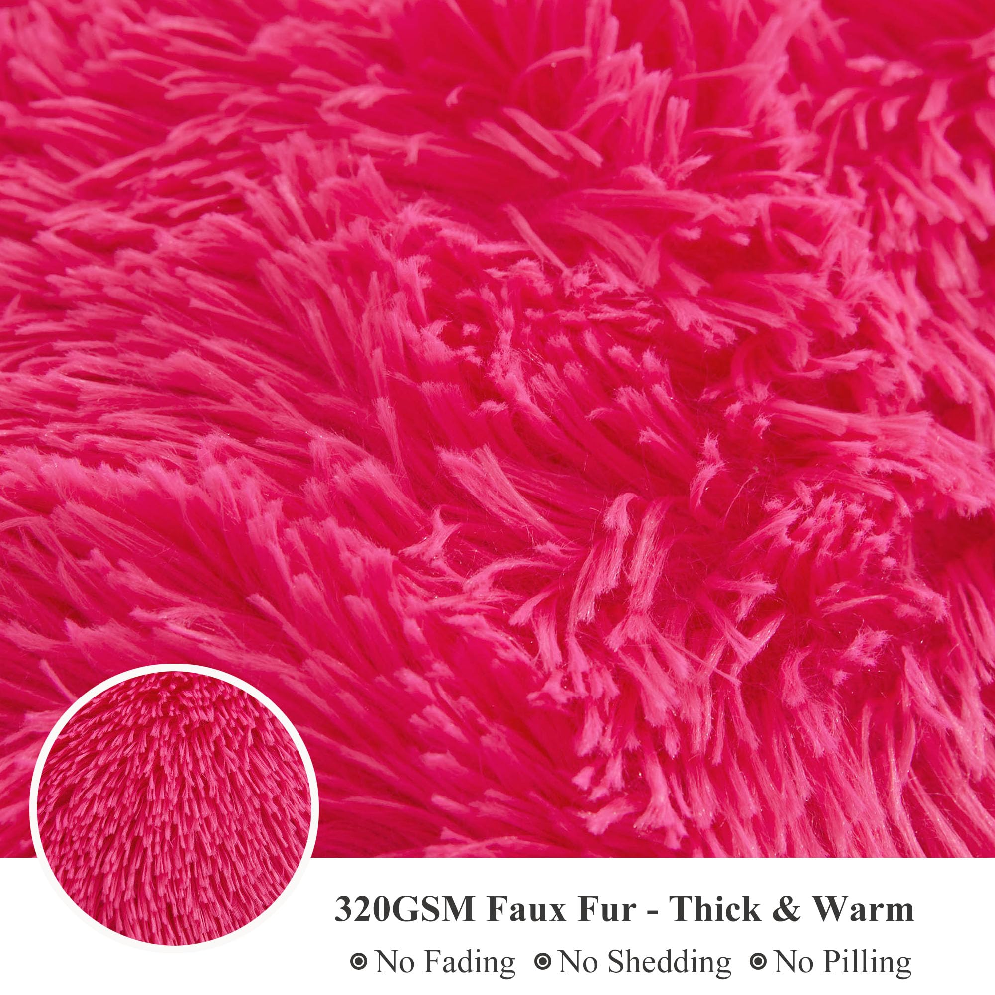 XeGe Shaggy Faux Fur Body Pillow Cover 20