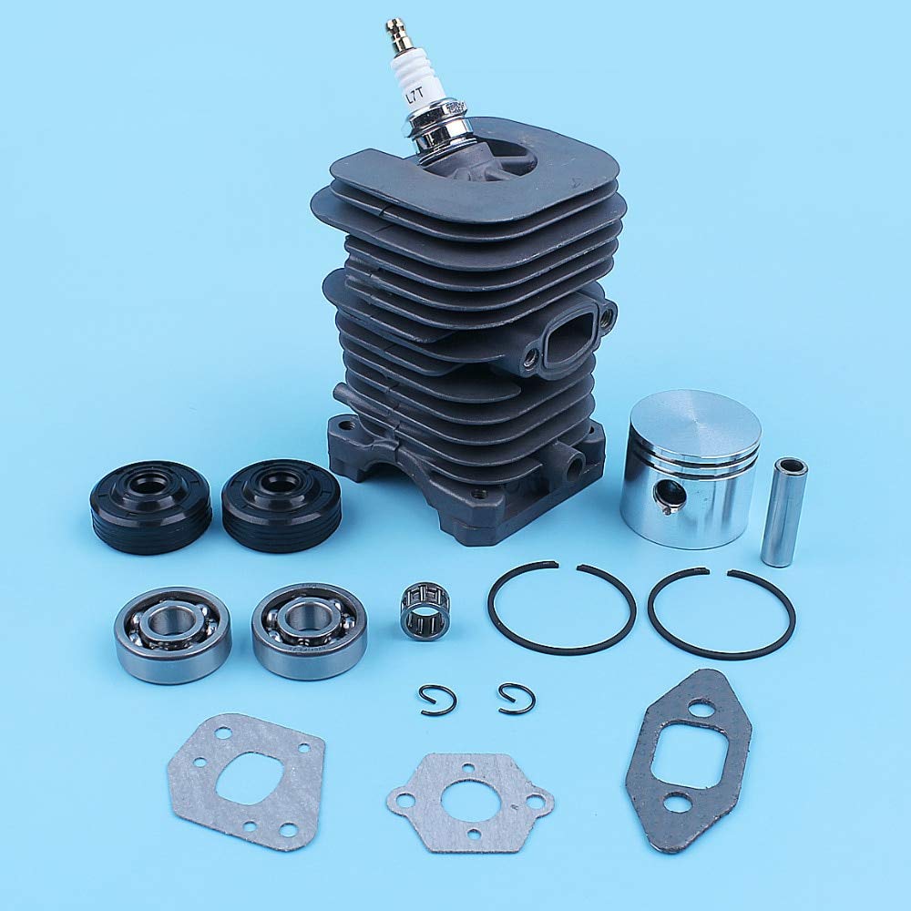 Yuton 41mm Cylinder Piston Crank Bearing Oil Seal Gasket Kit - Compatible with McCulloch MAC CAT 335 338 435 438 440 444 Chainsaw - Replacement Parts for Engine Repair & Maintenance - Perfect for DIY Chainsaw Fixes & Professional Use
