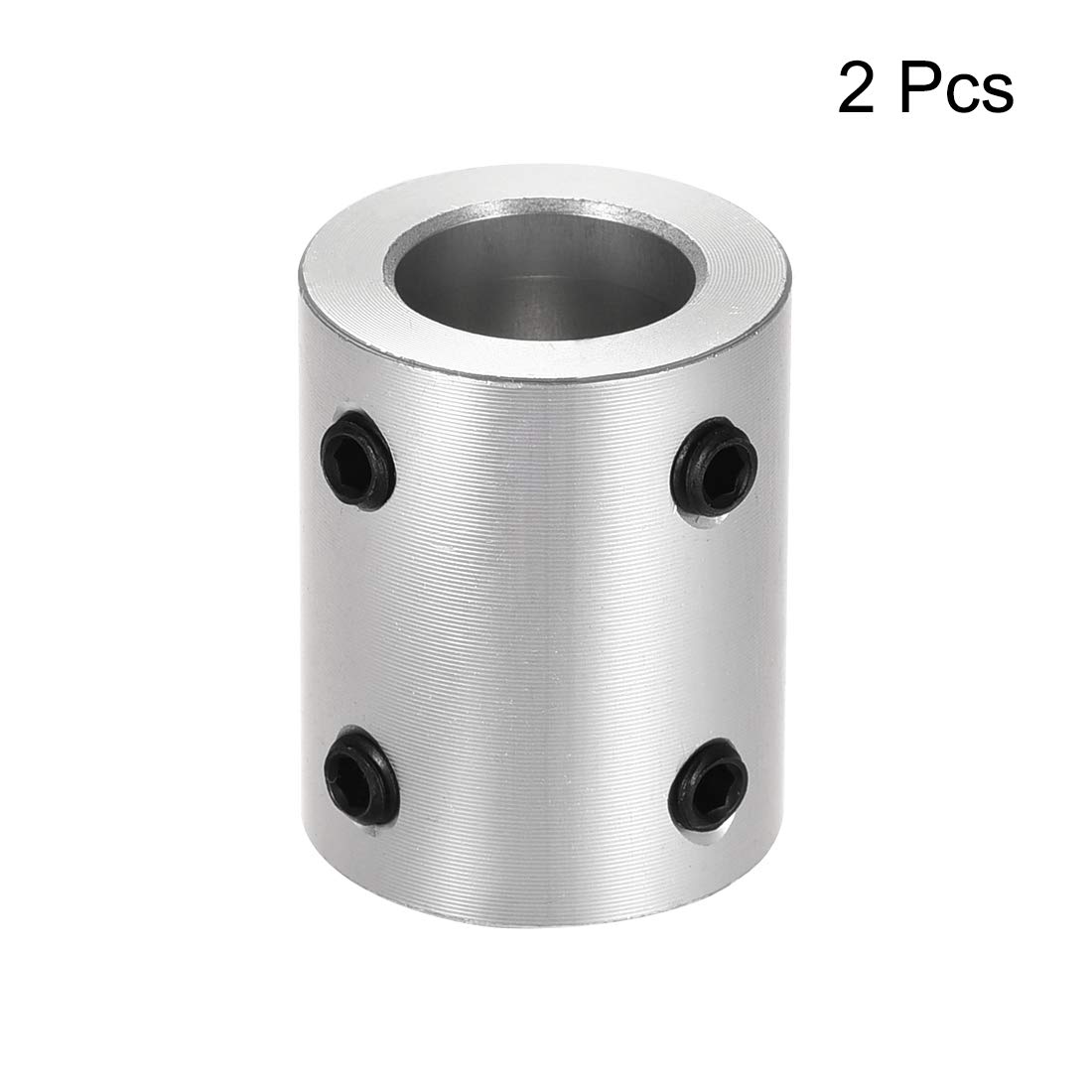uxcell 5mm to 12mm Bore Rigid Coupling Set Screw L25XD20 Aluminum Alloy Shaft Coupler Connector - 2 Pack for 3D Printers, CNC Machines, Motor Accessories | Perfect for Robotics, DIY Projects & Industrial Equipment