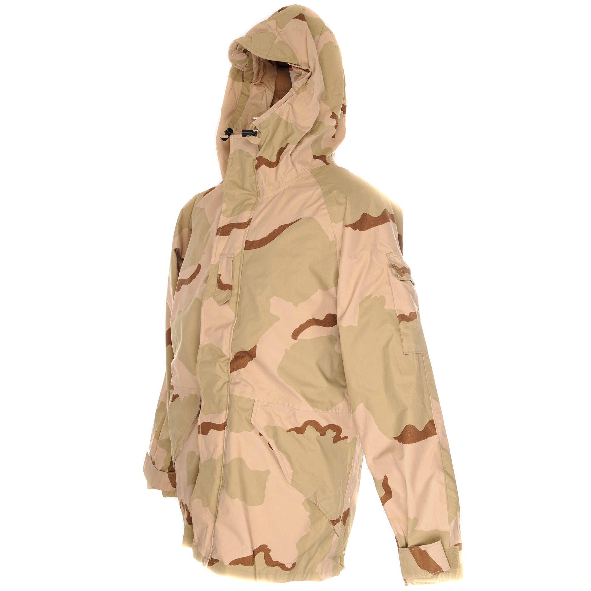 Vintage US Army ECWCS Parka - Desert Camo (2004) - Medium Size Long - Gore-Tex Waterproof Jacket for Outdoor Hiking, Camping & Military Enthusiasts