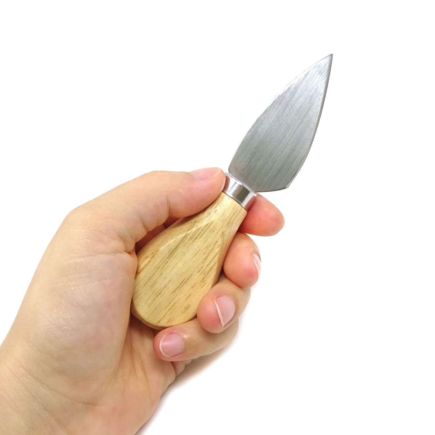Honbay 4-Piece Stainless Steel Cheese Knife Set with Wooden Handle - Cheese Slicer & Cutter for Formaggio, Butter (4.7 Inch) - Perfect for Charcuterie Boards, Wine Parties & Gourmet Cheese Platters