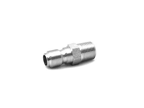MTM HYDRO 1/4 Inch Quick Connect Male Plug - Heavy Duty Plated Steel Fitting for Hydroponics, Irrigation & Water Systems | Perfect for Garden, Greenhouse & DIY Projects
