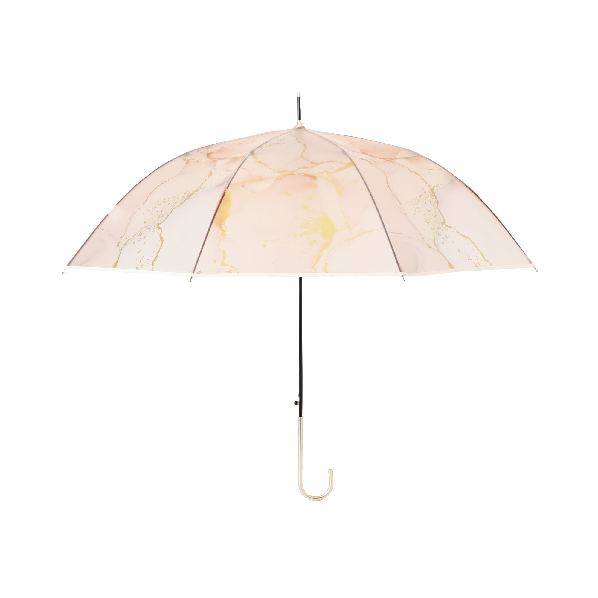 Elegant Brown Ink Art Long Umbrella - 61cm Waterproof Windproof Compact Folding Umbrella for Men & Women - Perfect for Rainy Days, Outdoor Events, and Daily Commute