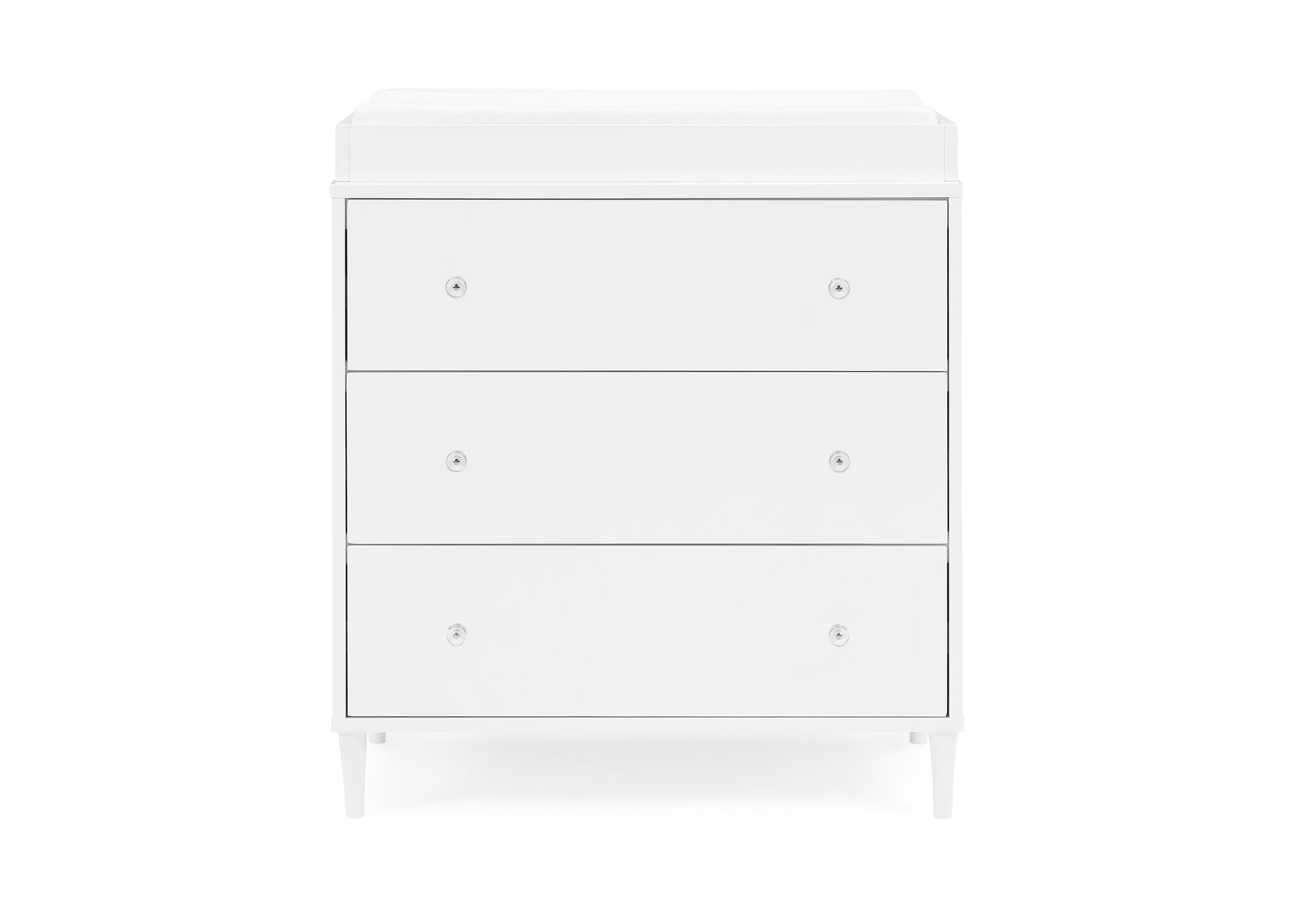 Bowie 3 Drawer Dresser with Changing Top & Interlocking Drawers - Nursery Baby Changing Table & Bedroom Storage Solution