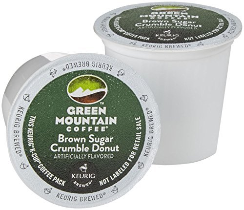Green Mountain Brown Sugar Crumble Donut Coffee Pods - 36 K-Cups for Keurig Brewers | Sweet Cinnamon Flavored Medium Roast | Perfect for Breakfast, Office or Afternoon Break