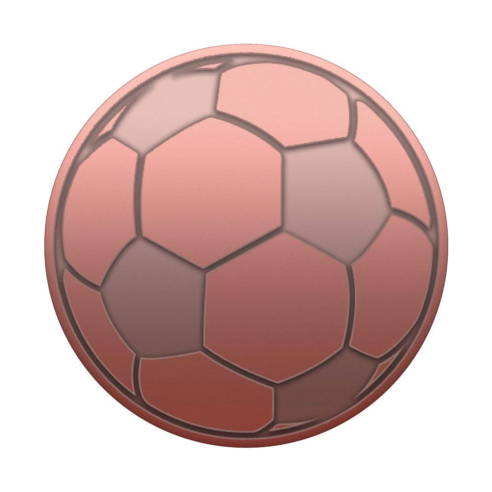 Golden Rose Pink Soccer Ball PopSockets Swappable PopGrip - Phone Grip, Stand & Sticker for iPhone, Samsung & Smartphones - Perfect for Sports Fans, Soccer Games & Everyday Use
