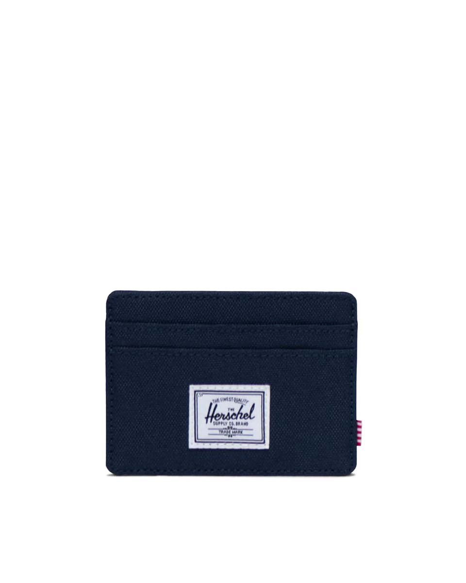 Herschel Charlie RFID Blocking Cardholder Wallet in Navy - Slim & Secure for Everyday Use, Travel, and Business