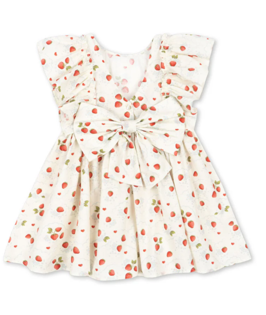KONGES SLOJD EVIA BOW DRESS for Girls (Ages 2-10 Years) - Perfect for Birthday Parties, School Events, and Special Occasions