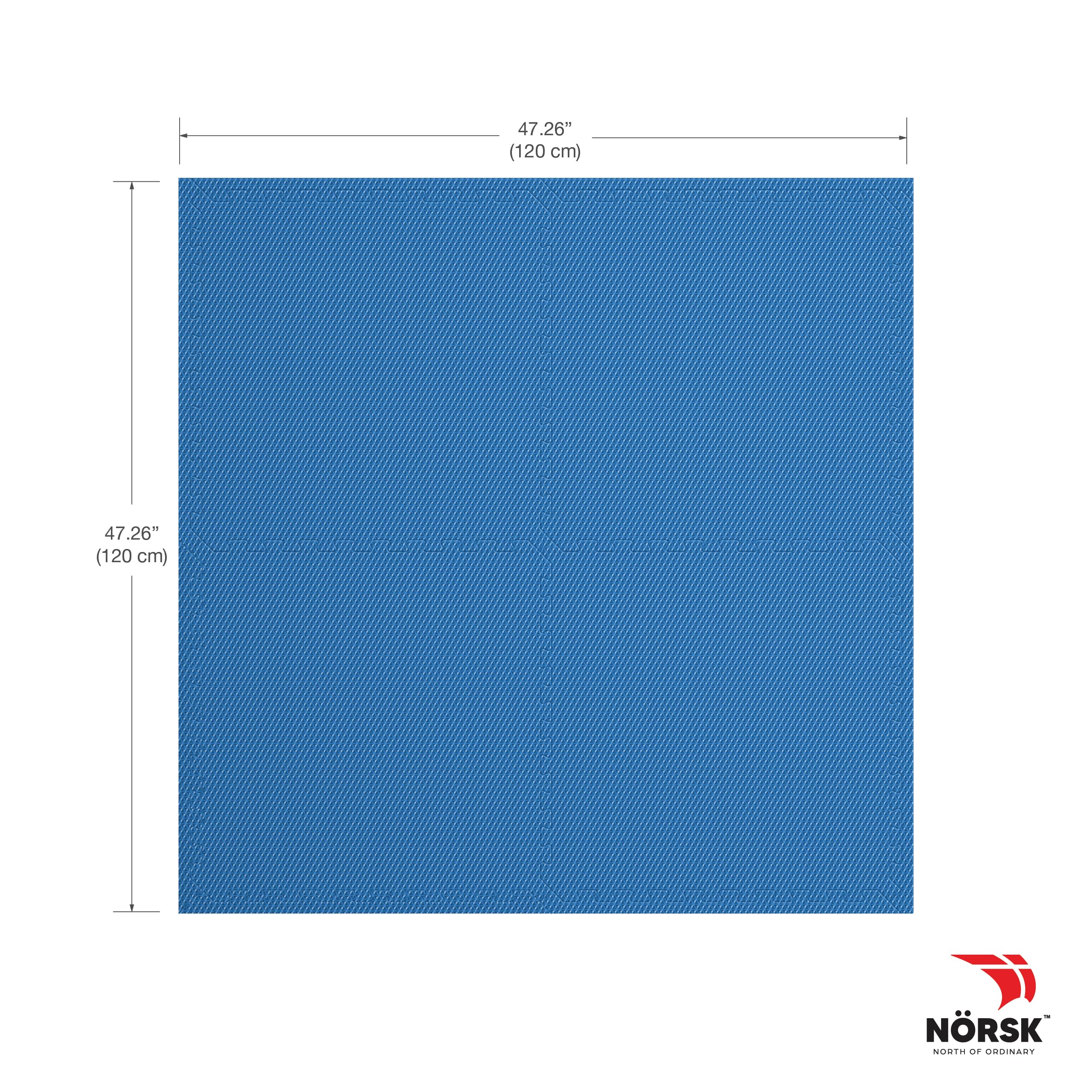 Reversible EVA Foam Gym Exercise Mats - 3/4
