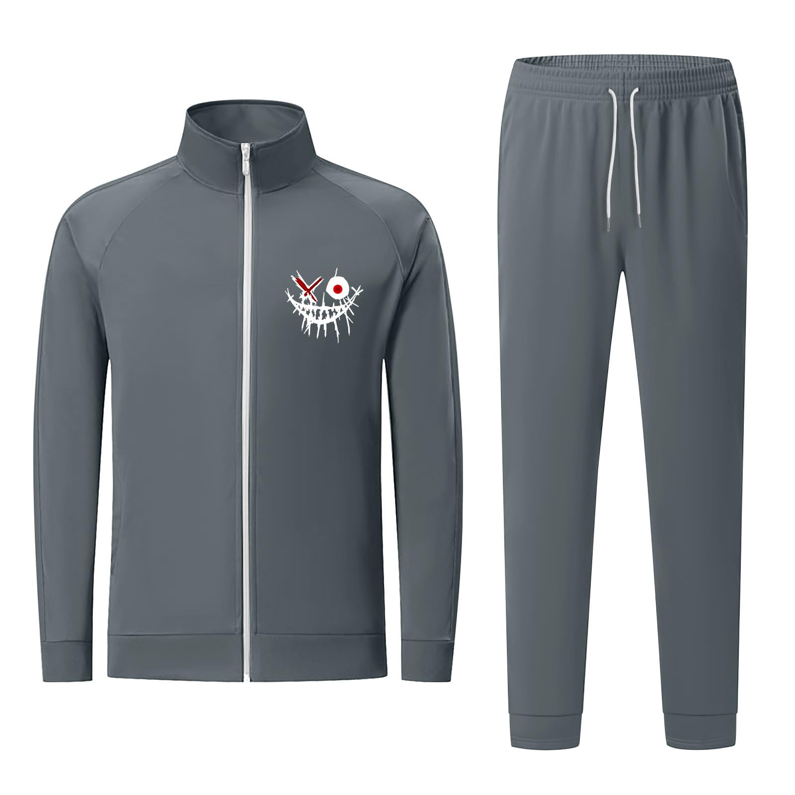 Men's Activewear Set - Crewneck Sweatshirt & Joggers Matching Outfit for Gym, Running & Casual Wear | Breathable Athletic Clothes | T-629 Gray | XX-Large Size