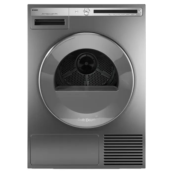 ASKO 8kg Logic Heat Pump Dryer - Energy Efficient, Quiet & Gentle on Clothes | Dark Stainless Steel | Perfect for Small Spaces & Eco-Friendly Homes