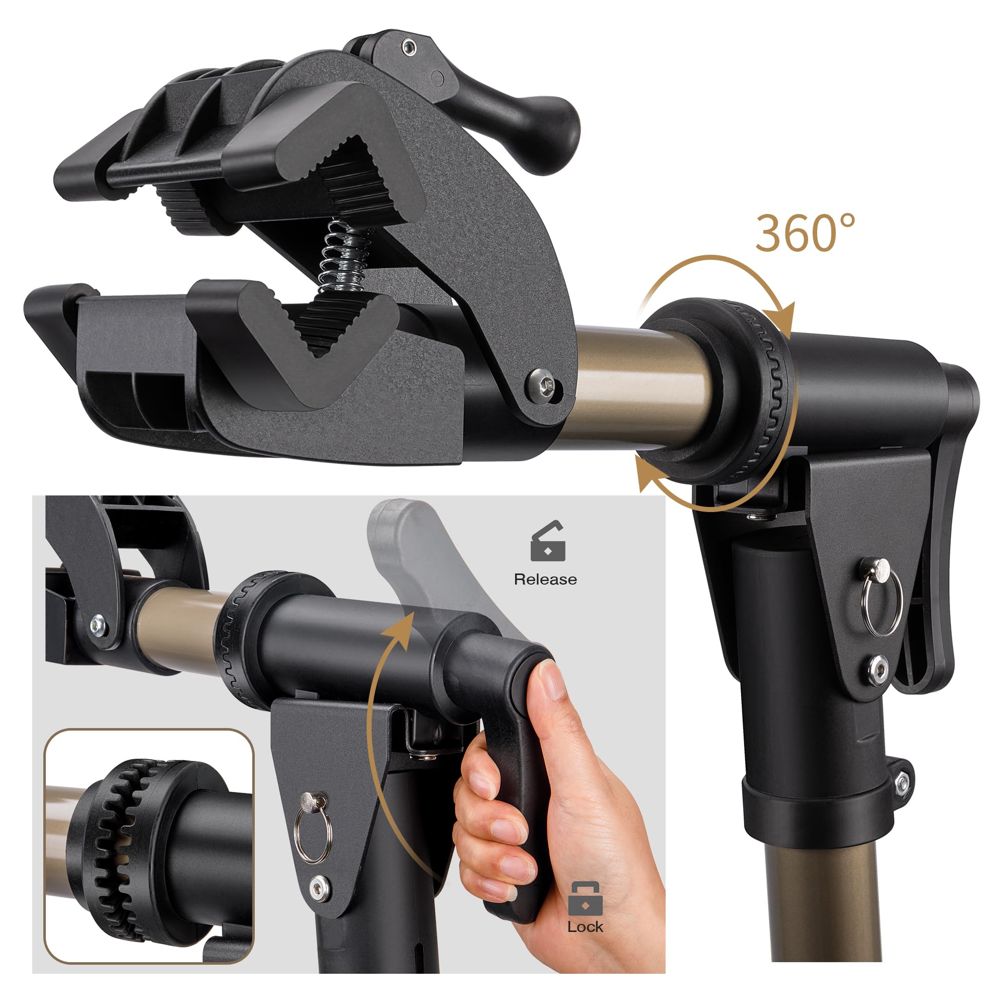 Heavy Duty Bike Repair Stand (Max 80lbs) - Professional Bicycle Workstand for Maintenance & Tuning - Adjustable E-Bike Repair Rack for Mountain, Road & Hybrid Bikes - Perfect for Home Mechanics & Bike Shops (Garage, Workshop, Outdoor Use)