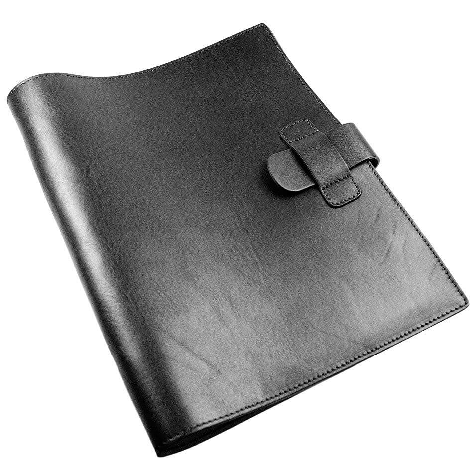 Premium Atoma Pur Leather Folder 210 x 295mm - Black A4 Document Organizer for Office, School & Business Professionals | Perfect for Presentations, Contracts & Important Files