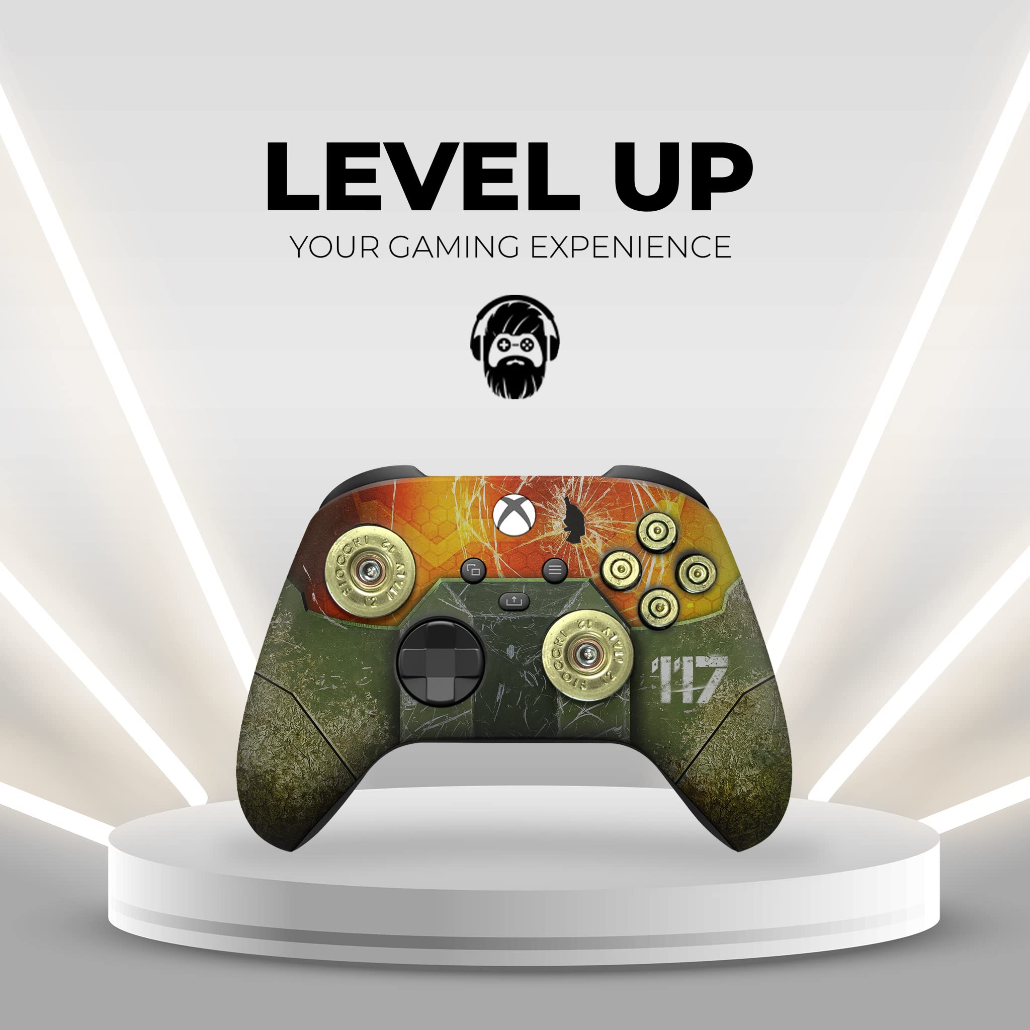 Premium Custom Wireless Xbox Controller for Xbox One & Series X/S - DreamController Hallo Infinity Master Chief Design - Proudly Made in USA with Durable Hydro Dip Printing (Not Just a Skin) - Perfect for Gaming, Collecting & Gift Giving