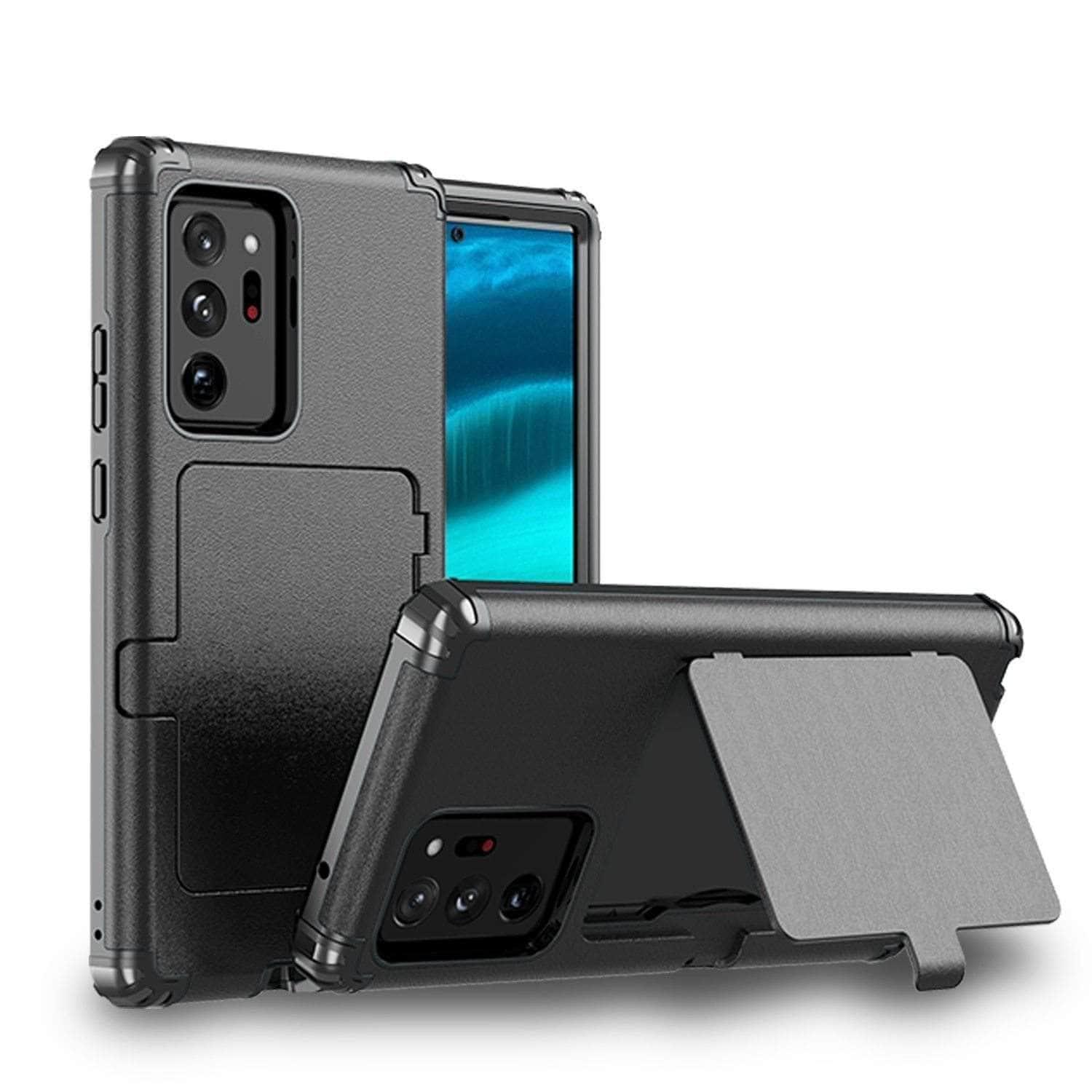 Samsung Galaxy Phone Case with Mirror & Card Slots - Protective Armor Cover for Makeup & Daily Use