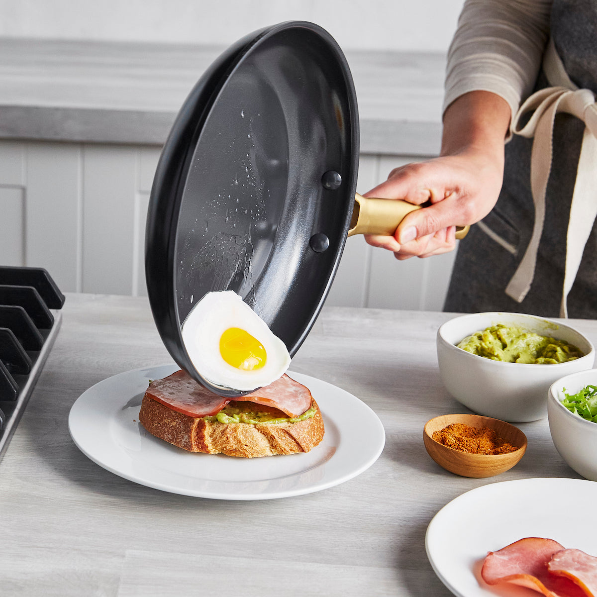 Premium Ceramic Nonstick 10 & 12 Inch Fry Pan Set - Black | Healthy Cooking, Oven & Dishwasher Safe | Perfect for Frying, Sautéing & Baking