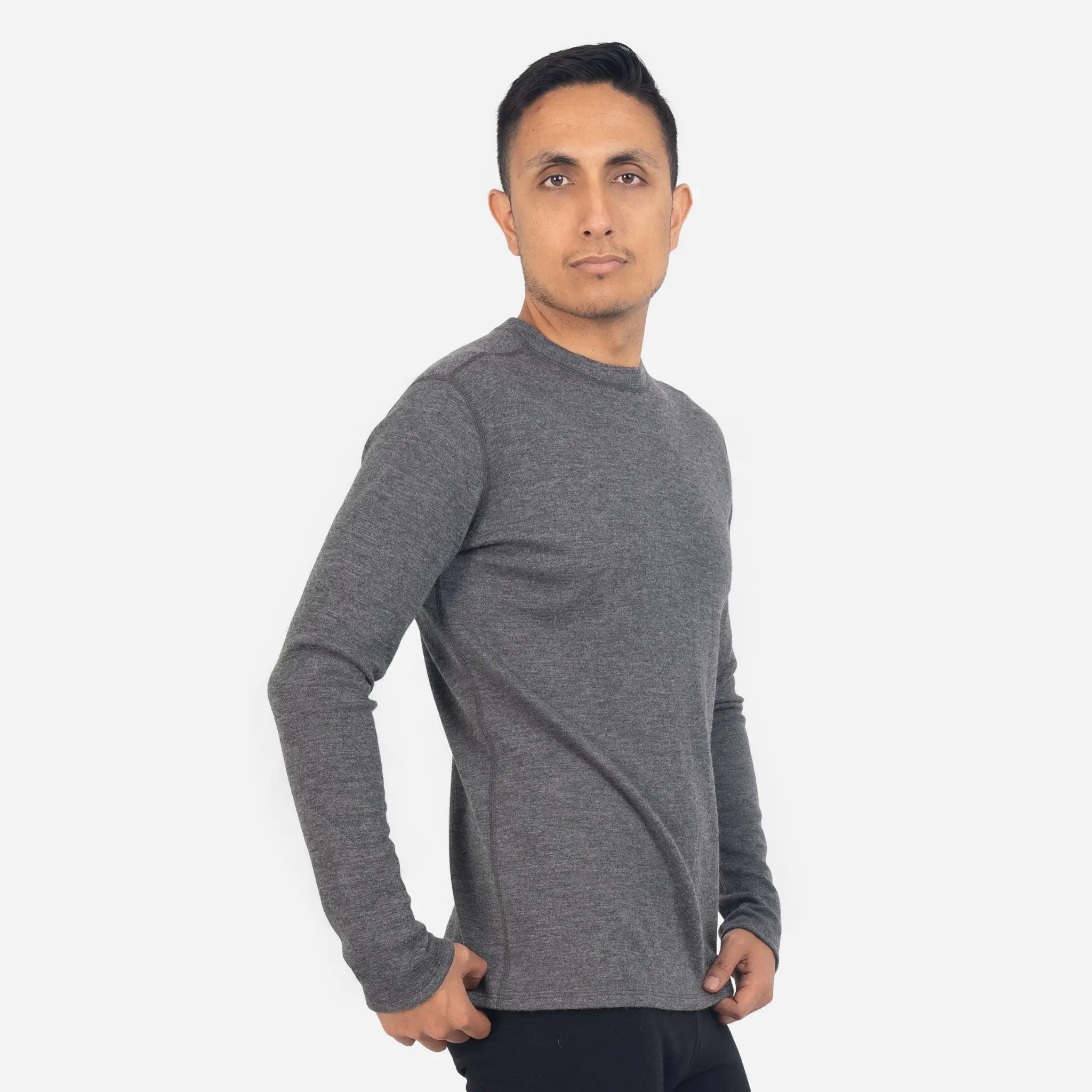 Premium Men's Alpaca Wool Sweater - 300 Lightweight Warm Winter Pullover for Outdoor Activities & Casual Wear