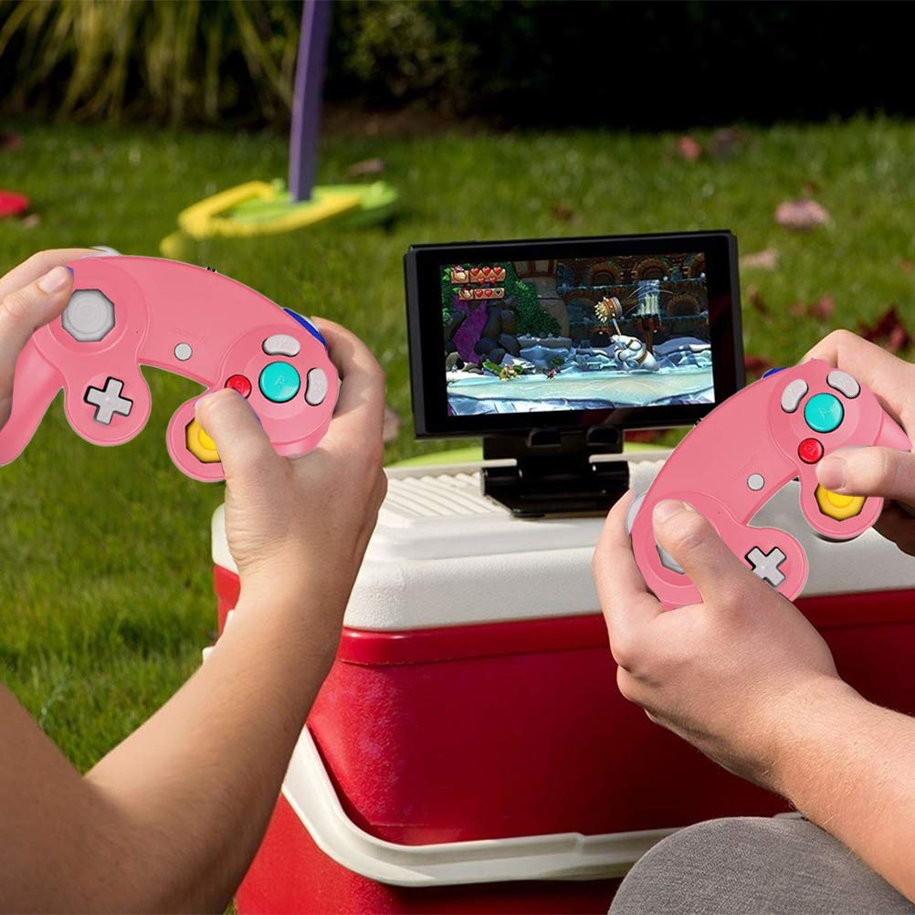 FIOTOK Classic Wired Gamecube Controller for Nintendo Wii & Gamecube - Pink | Perfect for Super Smash Bros, Mario Kart & Retro Gaming Sessions