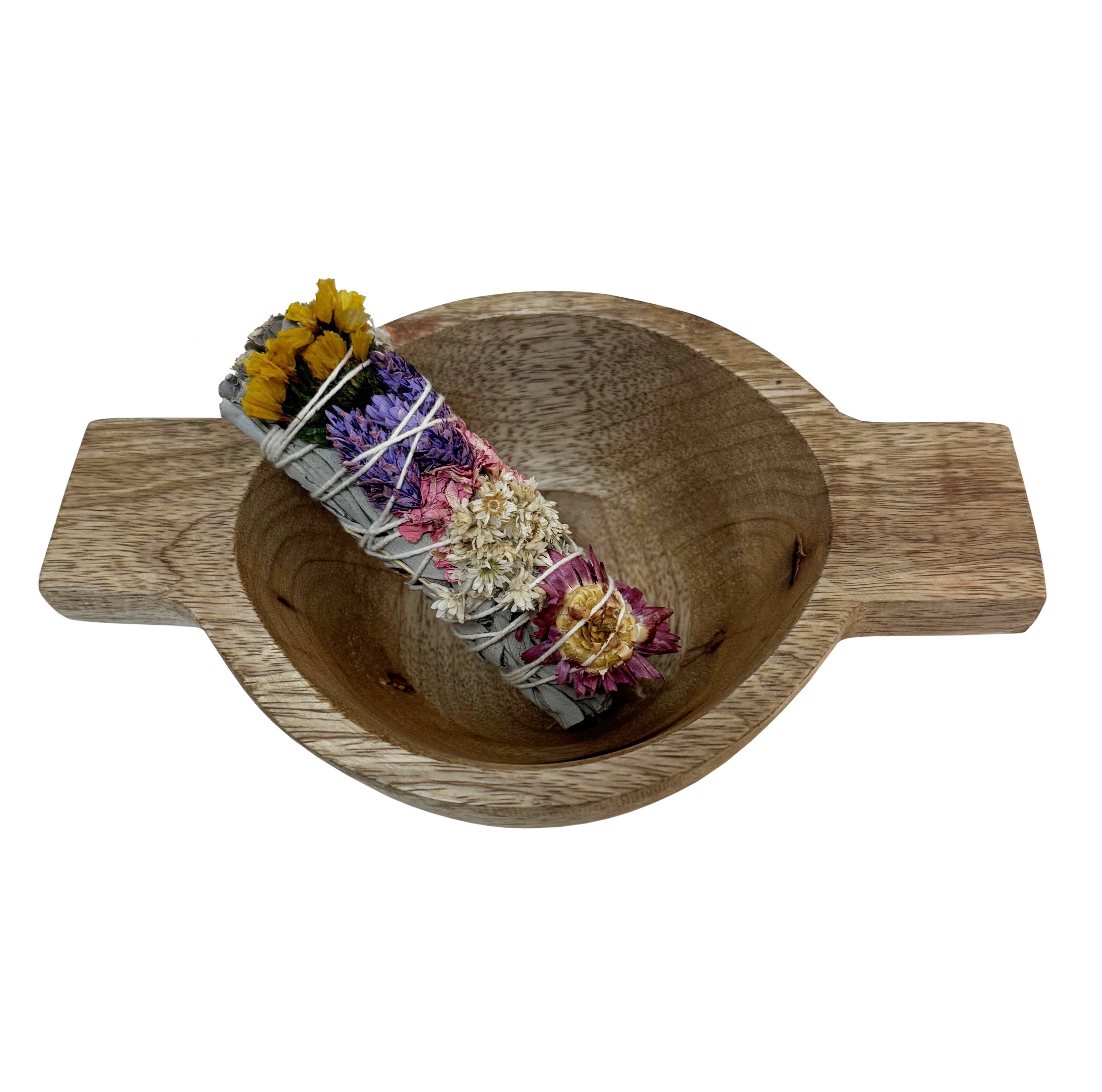 Andaluca 4-Pack Happy Floral Sage Smudge Sticks for Cleansing & Relaxation - Natural White Sage Bundles for Home, Yoga, Meditation & Spiritual Purification