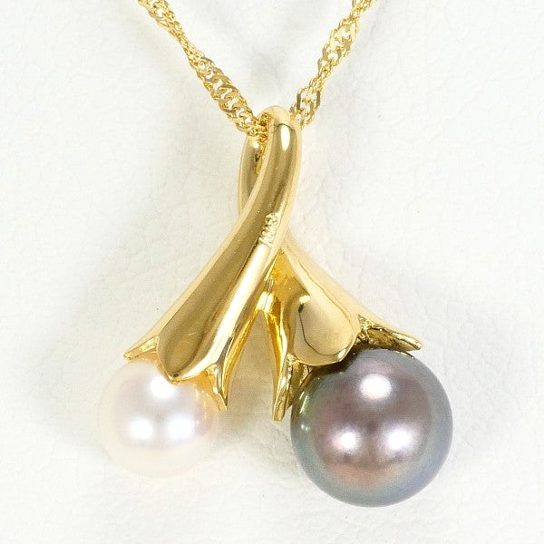 18K Yellow Gold Pearl Necklace for Women - Elegant Luxury Jewelry Gift for Wedding, Anniversary & Special Occasions