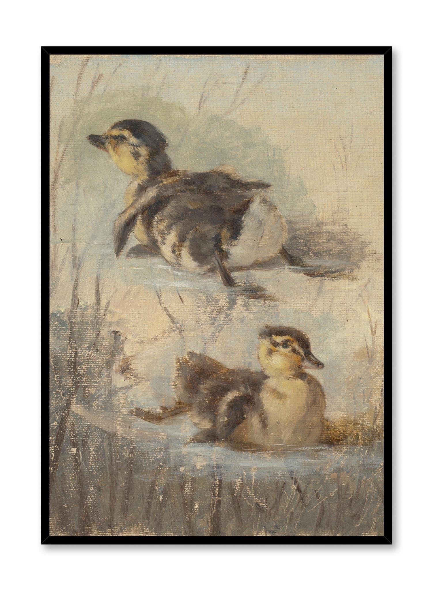 Cute Little Ducklings Poster - Adorable Duckling Wall Art for Nursery, Kids Room & Home Decor - Perfect for Baby Showers & Animal Lovers