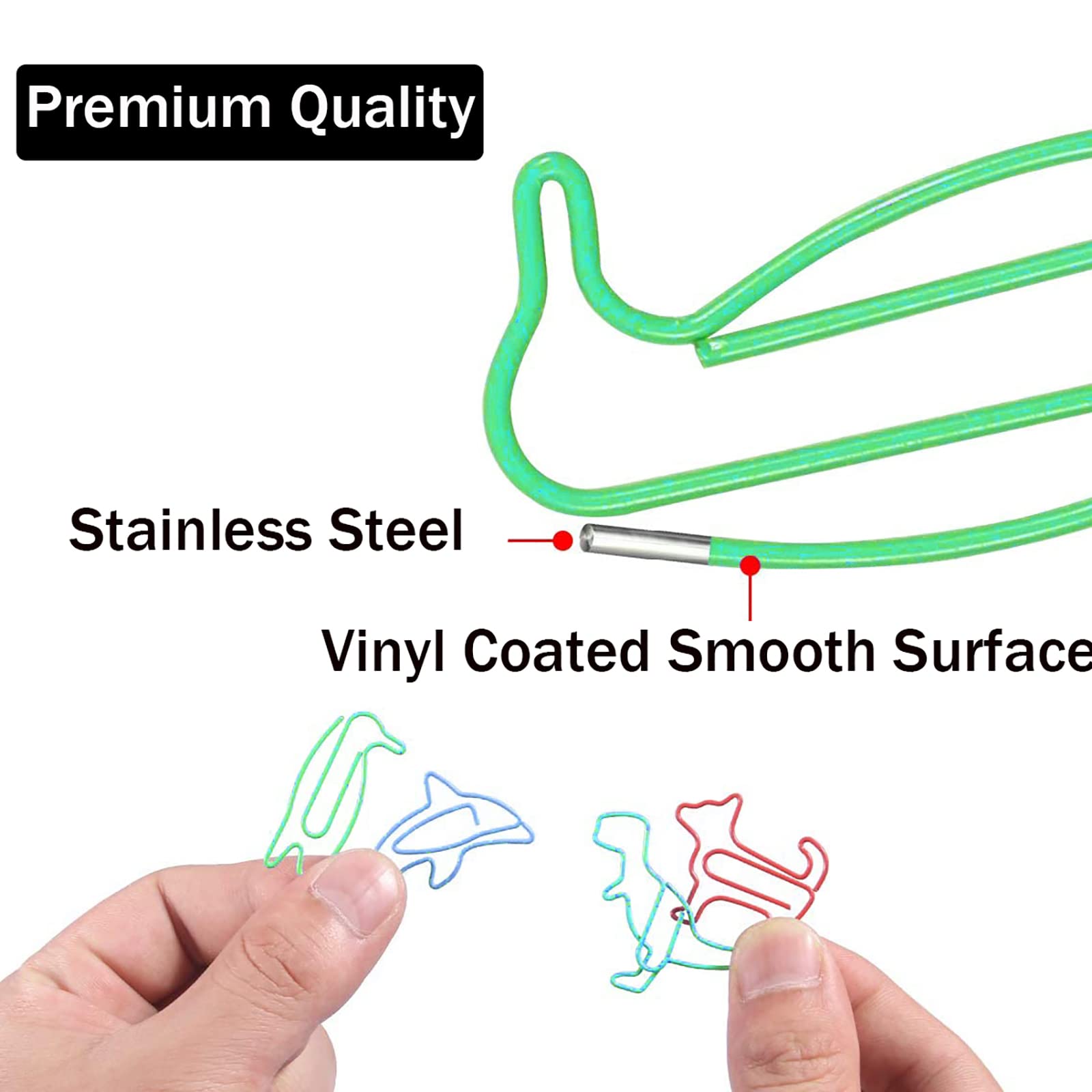 Muka 100 PCS Cute Glasses-Shaped Paper Clips - 1.8