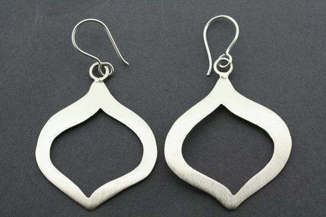 Brushed Flat Teardrop Earrings for Women - Minimalist Dangle Drop Earrings - Hypoallergenic Stainless Steel Jewelry - Perfect for Everyday Wear, Office & Date Night