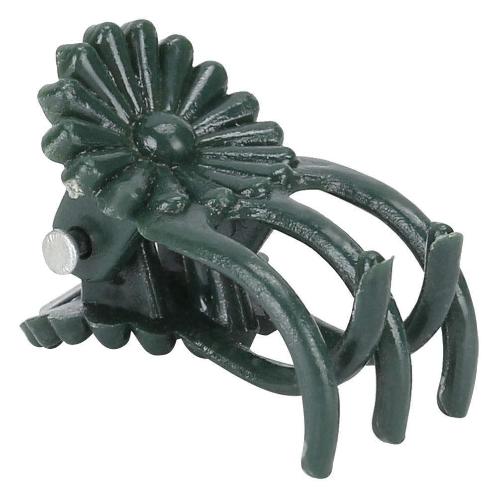 200Pcs Green Flower Shaped Plant Clips - Orchid Support Clips for Stems & Vines, Garden Plant Fixing Clips for Orchids, Roses, Tomatoes | Perfect for Indoor/Outdoor Gardening, Greenhouse & Vertical Planting