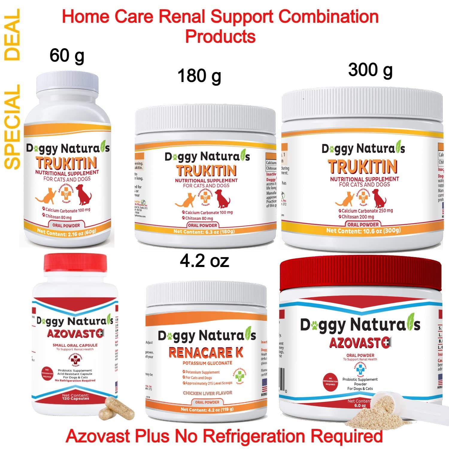 Azovast Plus Kidney Health Supplement for Dogs & Cats - 720 Capsules - Supports Kidney Function & Manages Renal Toxins - No Refrigeration Needed - Made in USA | Ideal for Senior Pets & Pets with Kidney Issues