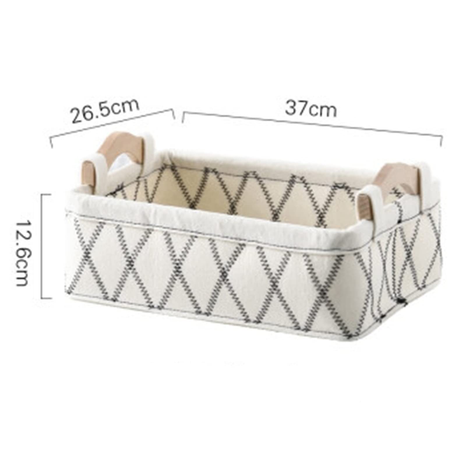 Fabric Storage Box Organizer - Foldable Felt Storage Basket for Clothes, Toys, Books | Desktop & Home Organization | Perfect for Bedroom, Nursery, Office (White)