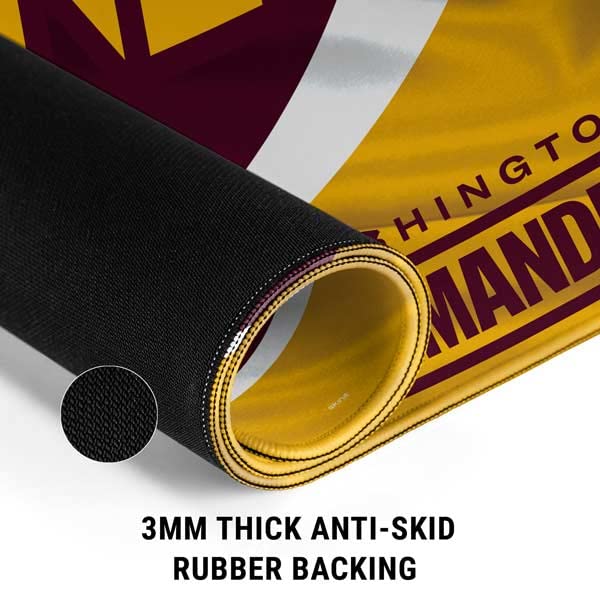 Skinit Small Gaming Mouse Pad - Officially Licensed NFL Washington Commanders Flag Design | Stitched Edges, Waterproof, Non-Slip Rubber Base | Perfect for PC Gaming, Office Work & Home Desk Setup
