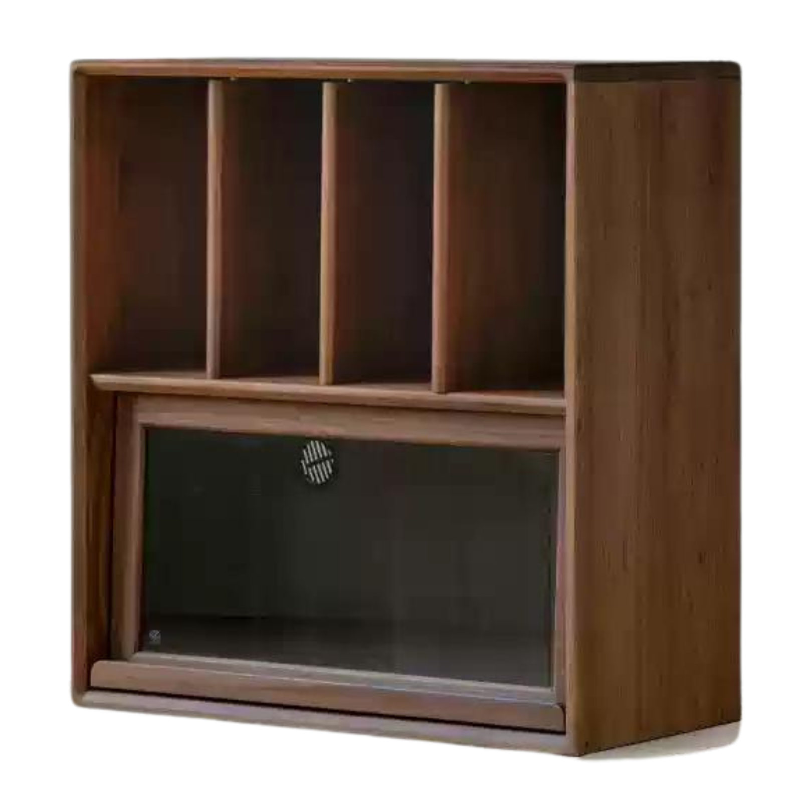 Premium Solid Oak & Black Walnut Modular Bookcase - Modern Luxury Wooden Bookshelf for Home Office, Living Room, and Library Organization