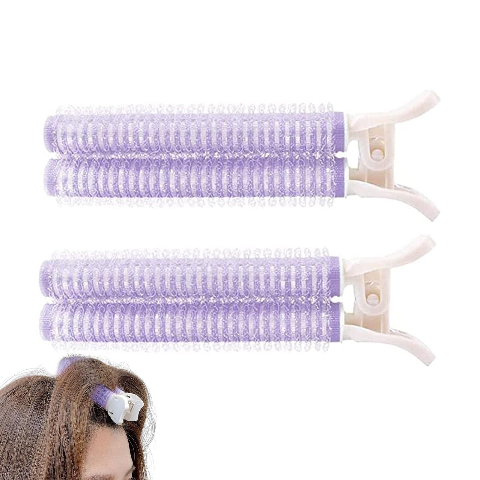 2pcs Volumizing Hair Clips for Women - Instant Lift & Self Grip Hair Root Clips - Natural Hair Volume Rollers for Styling Bangs & Updos - Perfect for Daily Use, Parties & Special Occasions