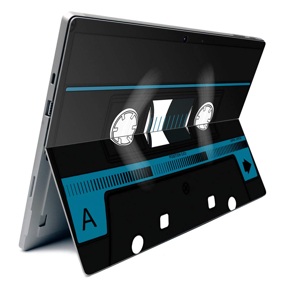 Premium Carbon Fiber Skin for Microsoft Surface Pro 7 - Cassette Tape Design | Durable Textured Finish | Easy to Apply & Remove | Made in USA | Perfect for Work, School & Travel Protection