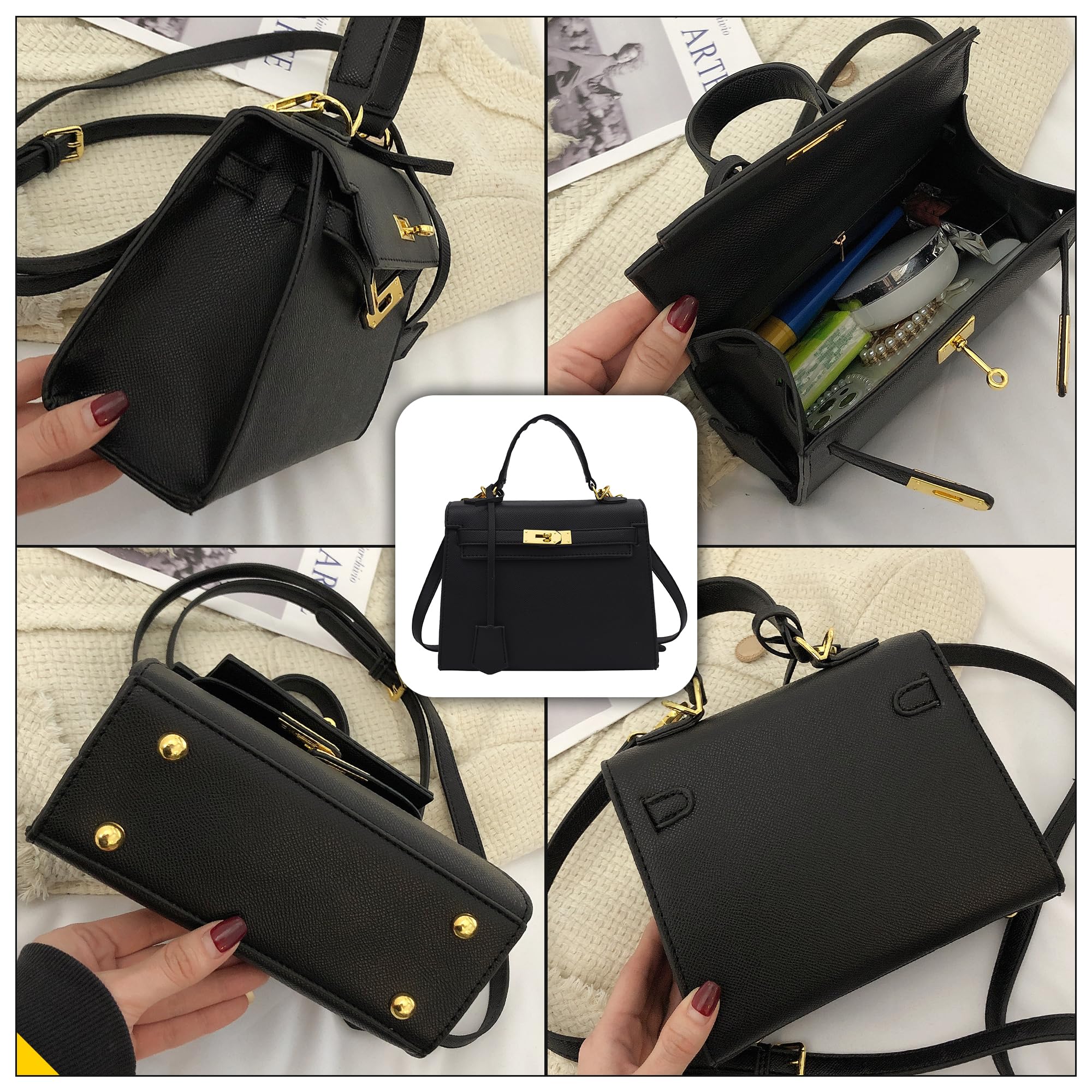 Stylish Women's Leather Top Handle Satchel with Detachable Crossbody Strap - Fashionable Designer Handbag for Work, Travel & Everyday Use