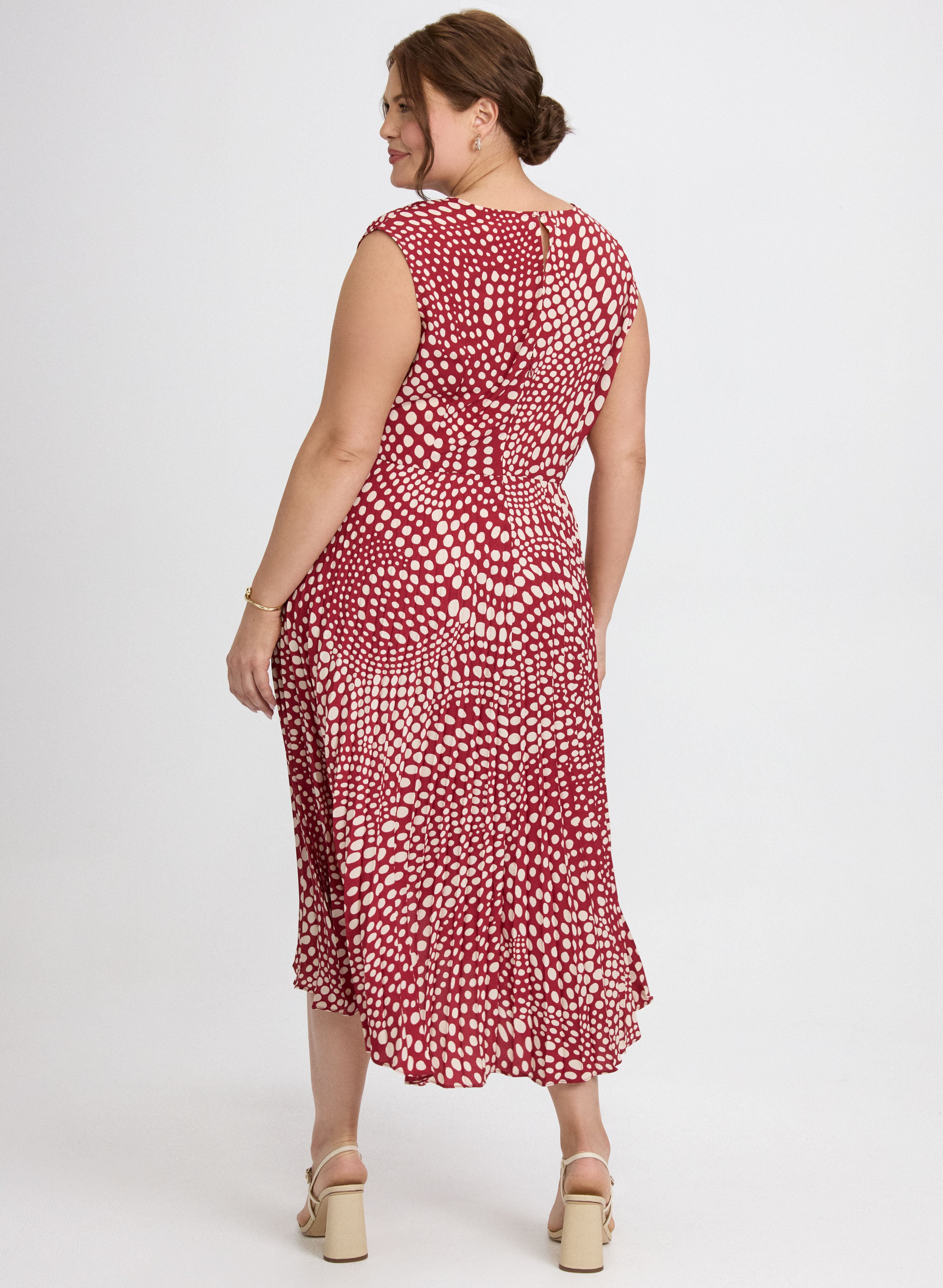 Elegant Chiffon Polka Dot Summer Dress for Women - Casual & Party Wear - Perfect for Beach, Wedding & Date Night
