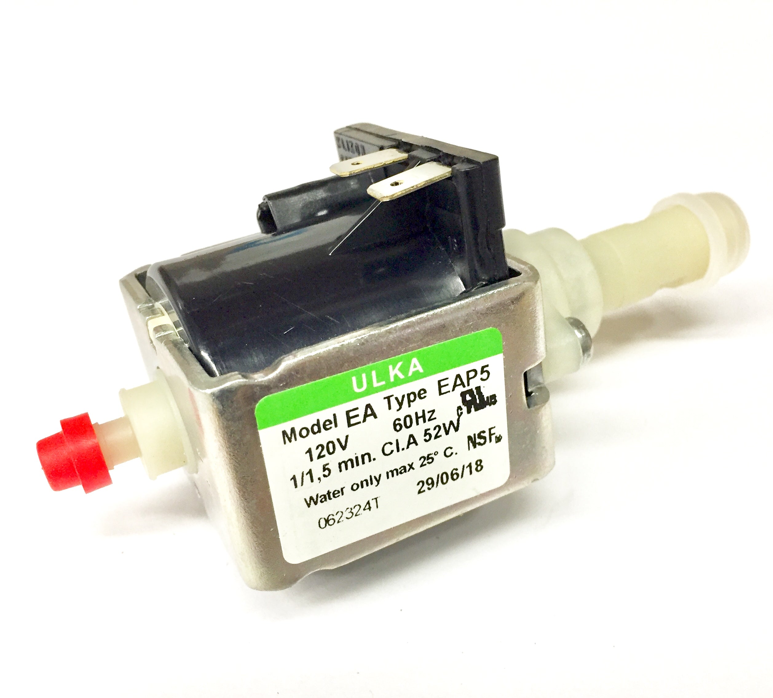 Ulka EFP5/S 40.00.12 Espresso Machine Pump 120V 60Hz Plastic - Perfect for Home Baristas & Commercial Coffee Makers