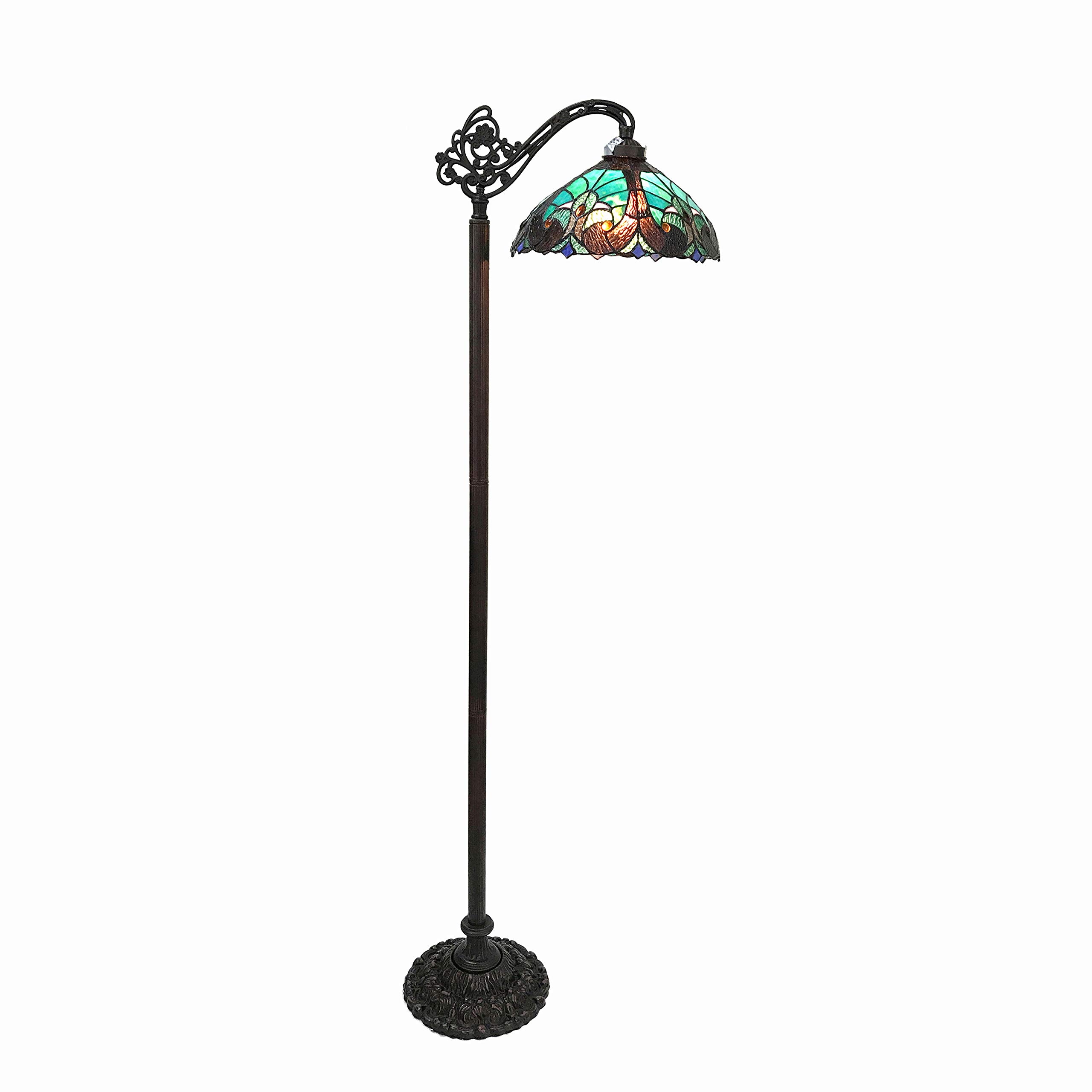 Tiffany-Style Victorian Floor Lamp with 13