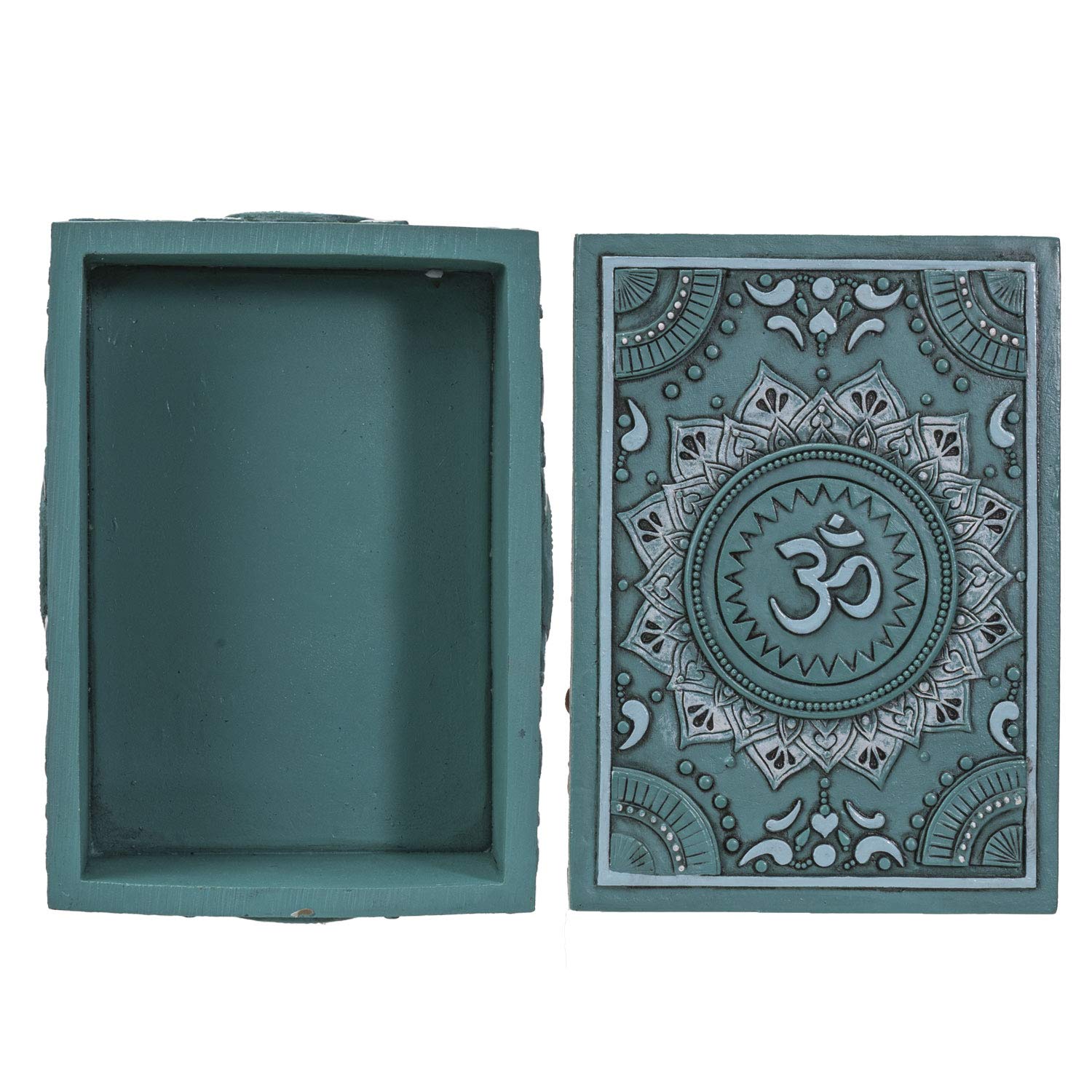 Handcrafted Mandala & Ohm Symbol Jewelry Box - Spiritual Keepsake for Tarot Cards, Crystals & Sacred Items | Perfect for Meditation, Yoga & Home Decor