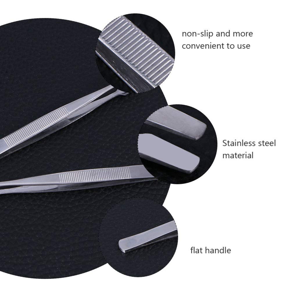 TEHAUX 3pcs Stainless Steel Eyelash Stamp & Nipper Set - False Eyelash Application Tool for Professional & Home Use - Perfect for Eyelash Extensions, Salon Styling & DIY Beauty Care