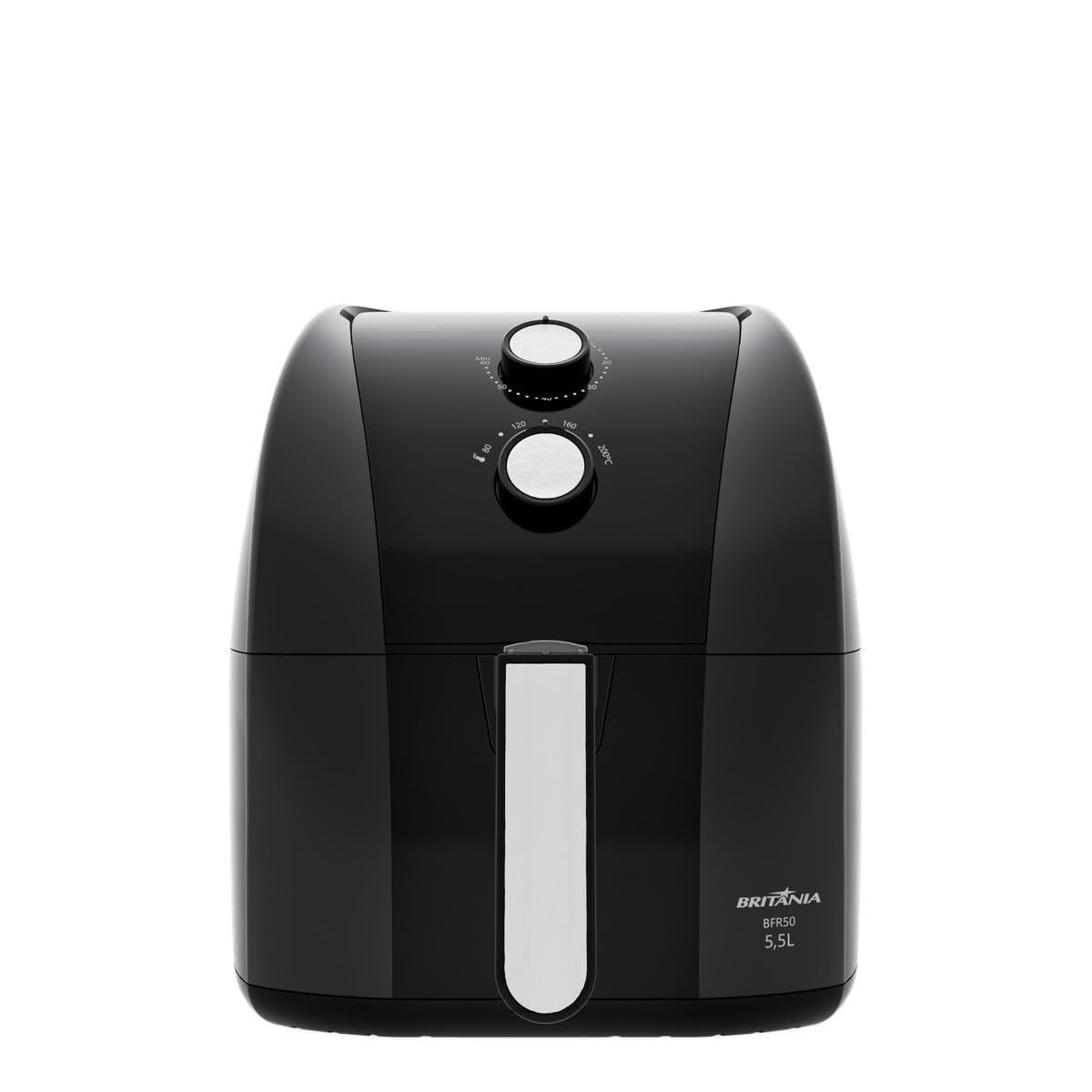 Britânia 5.5L 1500W Air Fryer (BFR50 Redstone) - Large Capacity, 220V, Healthy Oil-Free Cooking - Perfect for Family Meals, Snacks & Crispy Fried Foods