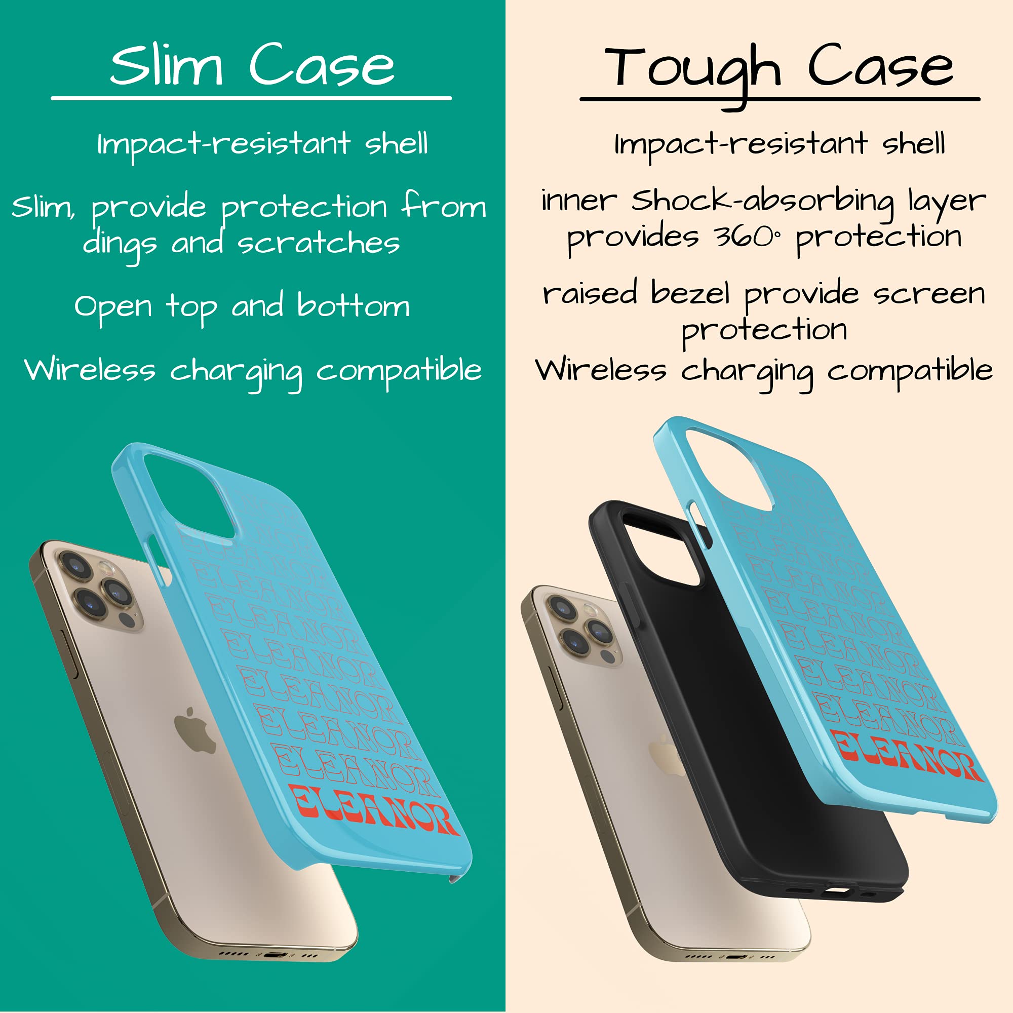 Custom Name Colorful Summer Phone Case for iPhone 16 Plus/15 Pro Max/14/13 Mini/12/11/X/XS Max/XR/7/8 - Personalized Protective Cover - Perfect for Beach, Travel & Everyday Use