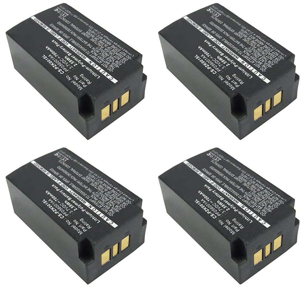 Synergy Digital Wireless Headset Replacement Batteries - 4 Pack Li-Pol 3.7V 700mAh Compatible with Parrot ZIK Headphones | Perfect for Travel, Work & Gaming - Long Lasting Power Solution