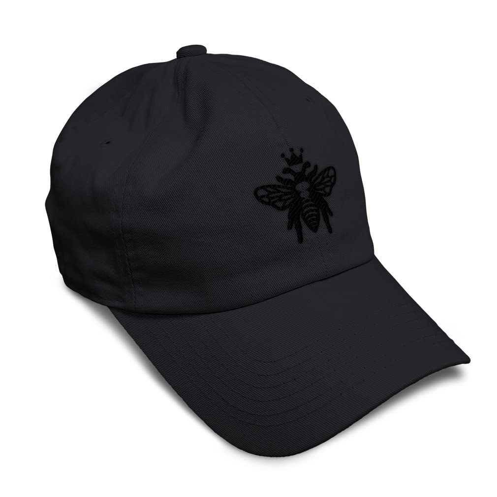 Speedy Pros Soft Baseball Cap - Black Flying Queen Bee Embroidery Cotton Dad Hat for Men & Women | Casual Outdoor Sun Protection Hat for Sports, Hiking & Daily Wear