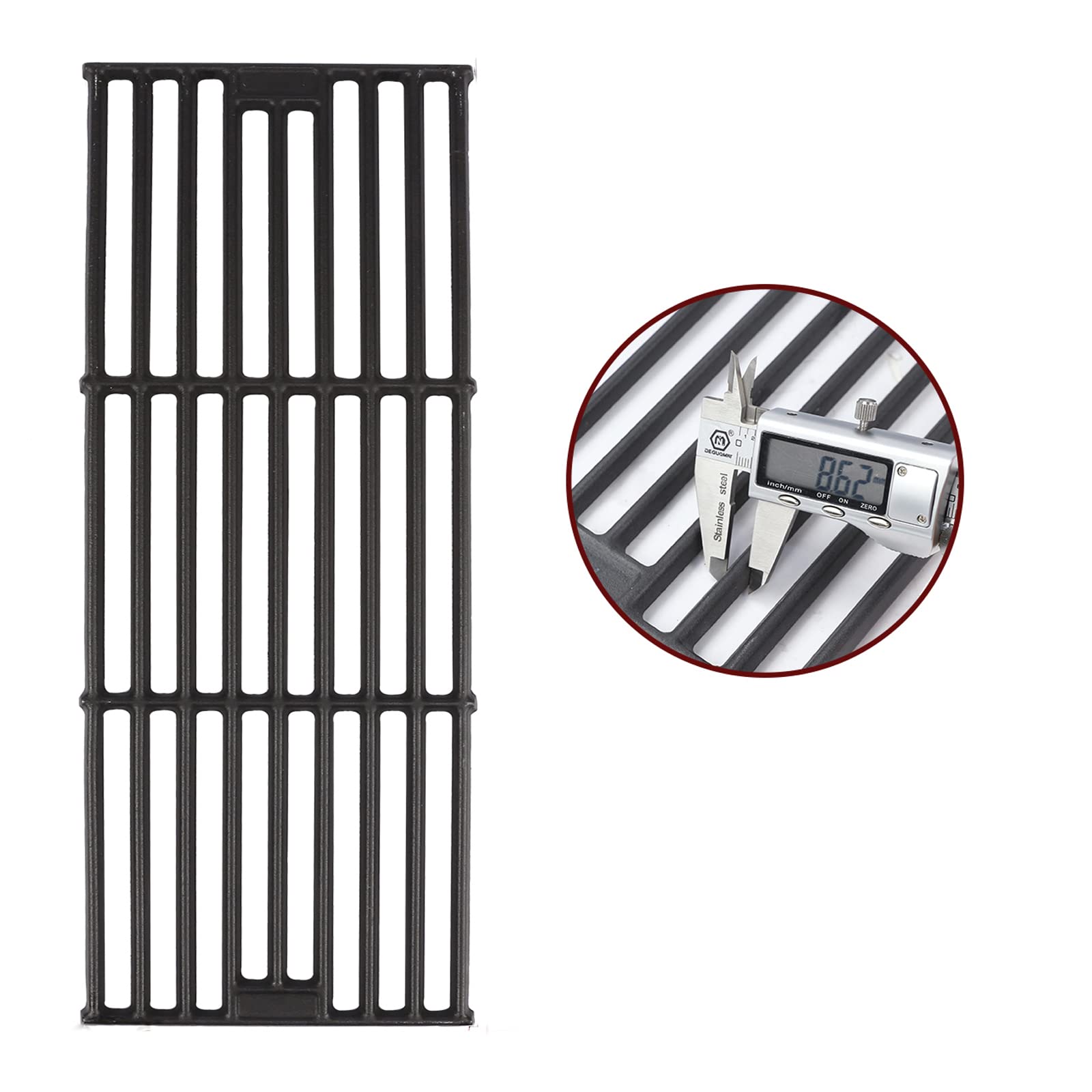 Hisencn 27-Inch Cast Iron Ash Pan & Grill Cooking Grates for Chargriller 2121, 2222, 2828 Models – Heavy Duty Drip Pan with 2 Fire Grate Hangers (5-Pack) – Perfect for BBQ, Grilling, and Outdoor Cooking
