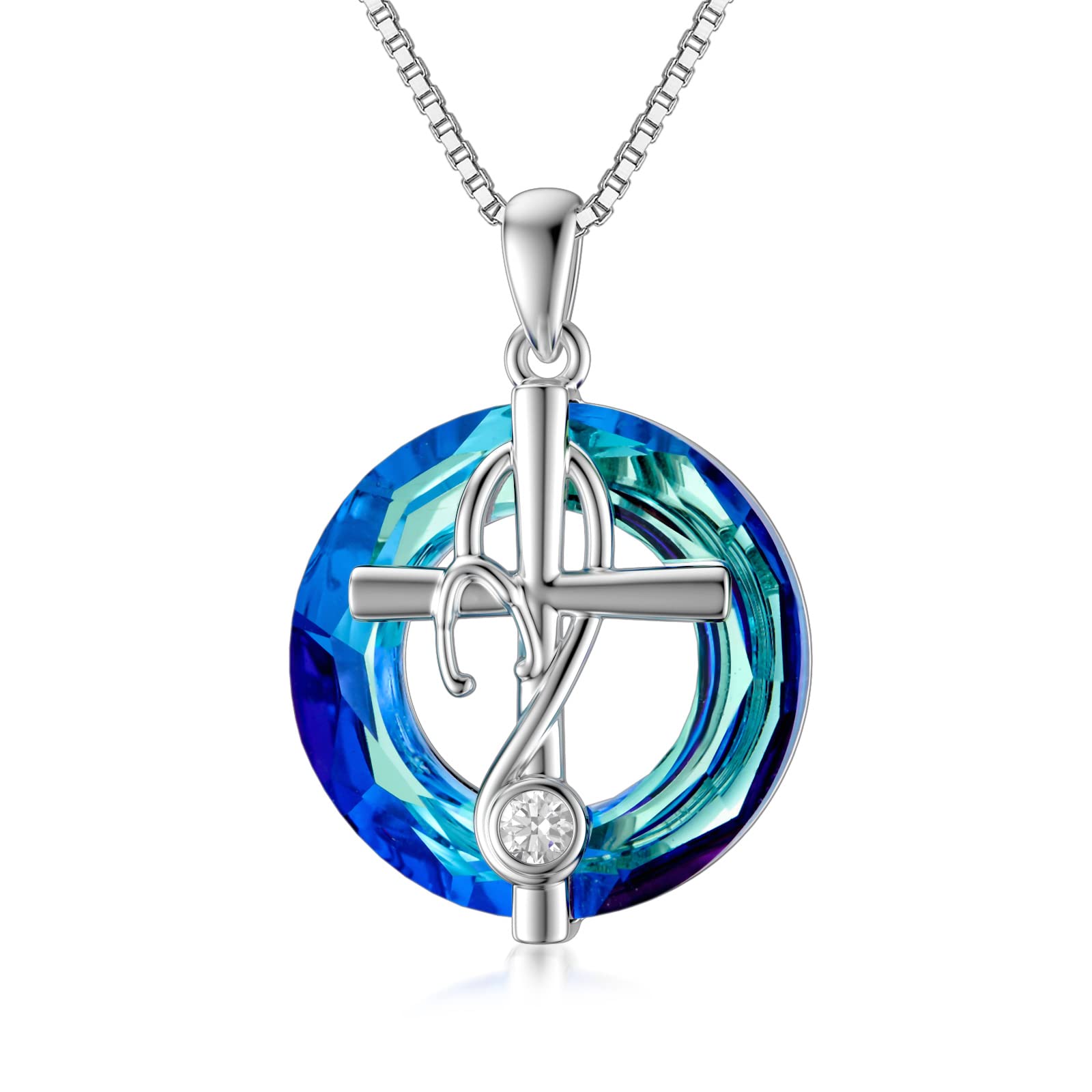 TOUPOP 925 Sterling Silver Nurse Necklace with Crystal - Medical Themed Jewelry Gift for Women, Mom, Nursing Student, Doctor - Perfect for Nurse Appreciation, Birthday, Graduation & Nurse's Day - Ideal for Daily Wear, Work & Special Occasions