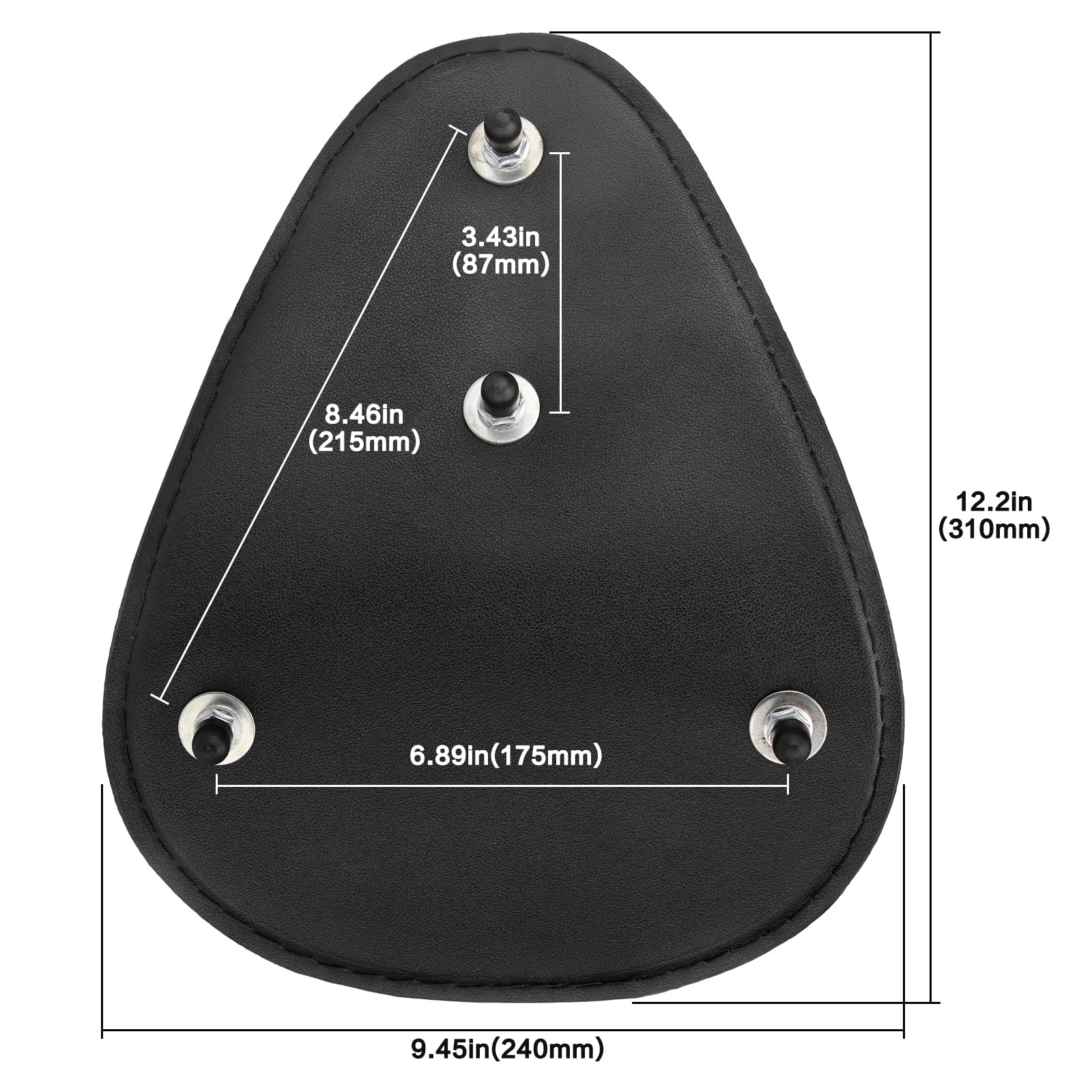 Harley Davidson Sportster XL 883 1200 Replacement Bobber Solo Motorcycle Seat with Spring Base Mounting Bracket Kit - Comfortable Ride for Cruiser & Custom Bike Builds