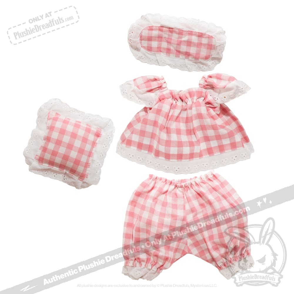 Soft Plush Gingham Summer Nap Outfit for Babies & Toddlers - Cozy Sleepwear for Daytime Naps & Bedtime